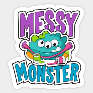 Messy Monster Sticker